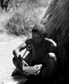 San People Musician B&W